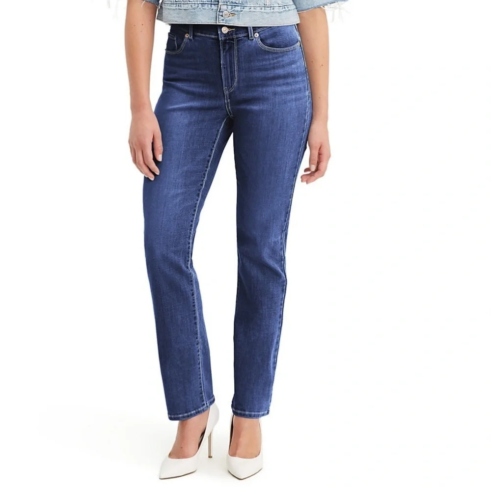 Levi’s Womens 14 Classic Straight Jeans Color Maui Waterfall Blue EUC - Picture 7 of 12